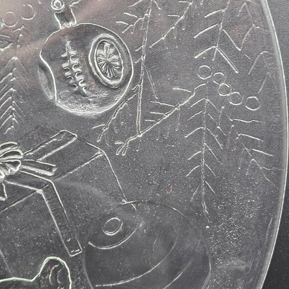 Vintage Glass Plate With Teddy Bear Gifts & Christmas Ornaments Engraving - Picture 5 of 8